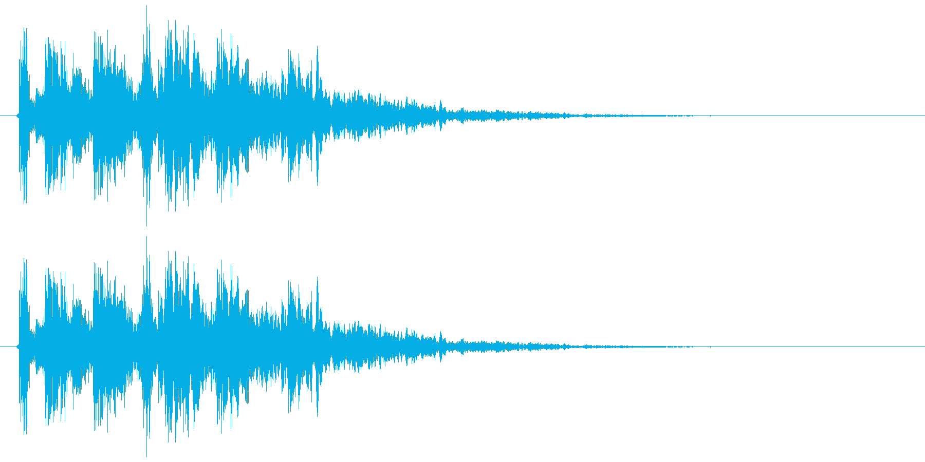 コイン獲得音(リアル系)の再生済みの波形