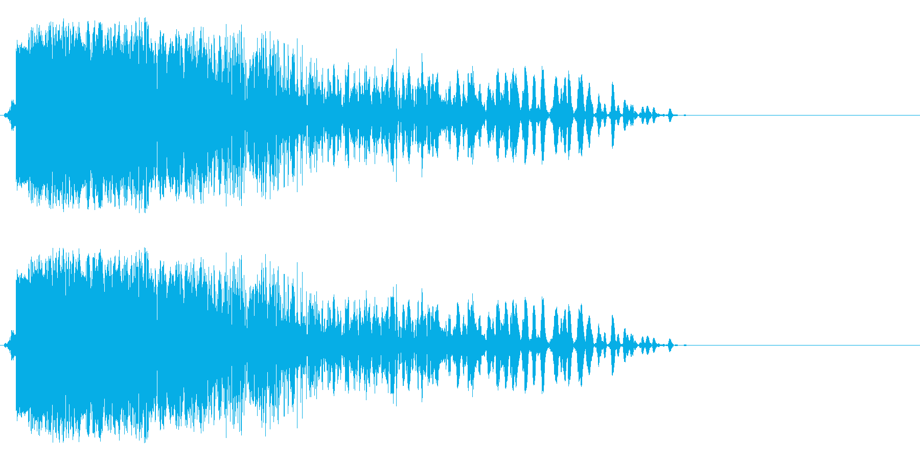効果音、爆発、ボカーン、ドカーン、爆弾の再生済みの波形