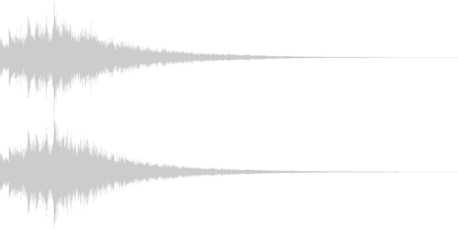 余韻長めのキラキラ音です。開始音などにの未再生の波形