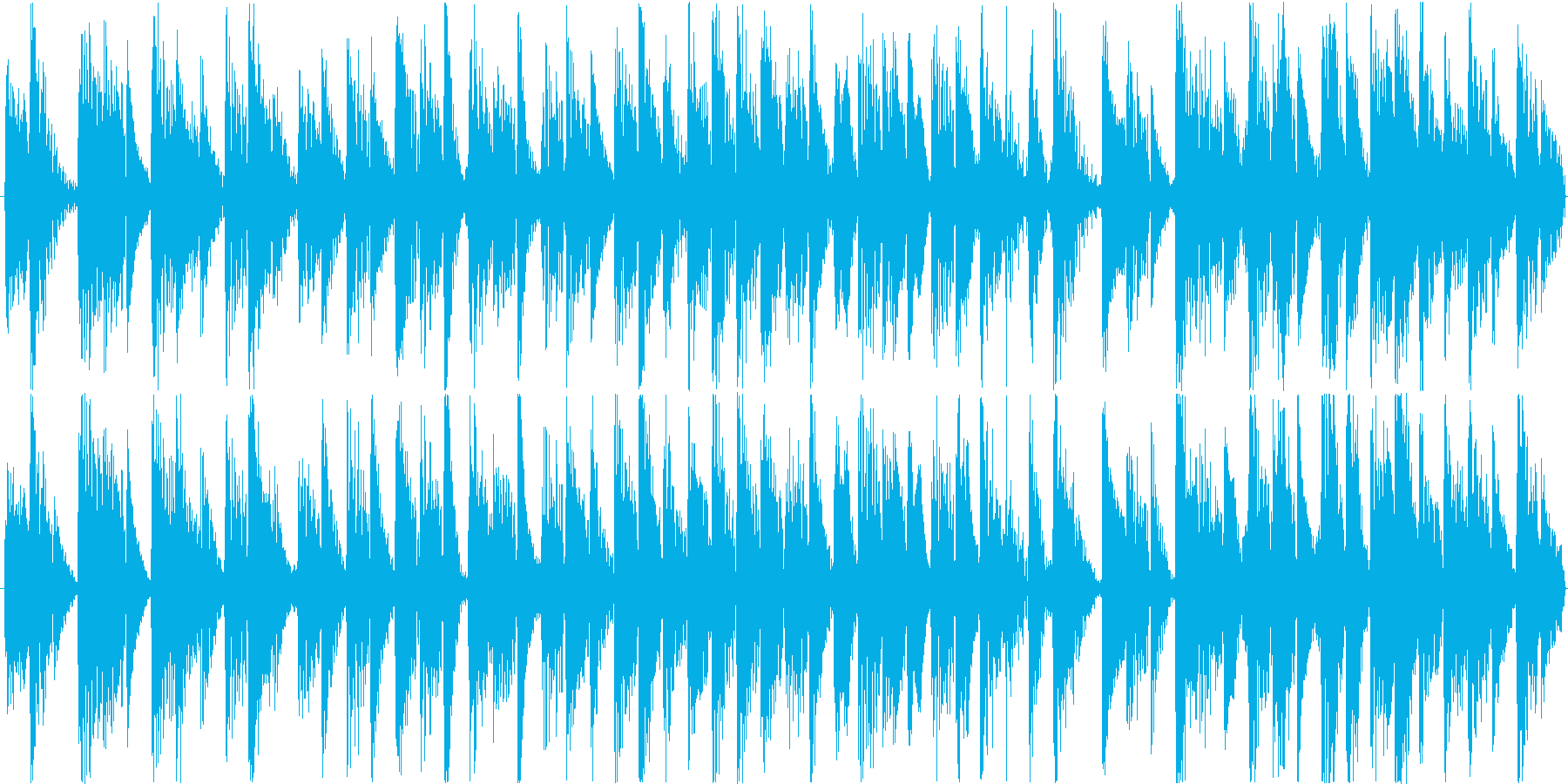 電子的な音で繰り返される楽曲です。の再生済みの波形