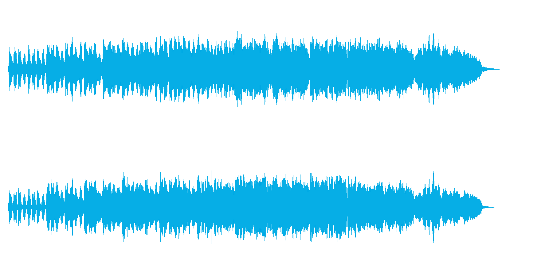 しなやかなセミクラ風の曲の再生済みの波形