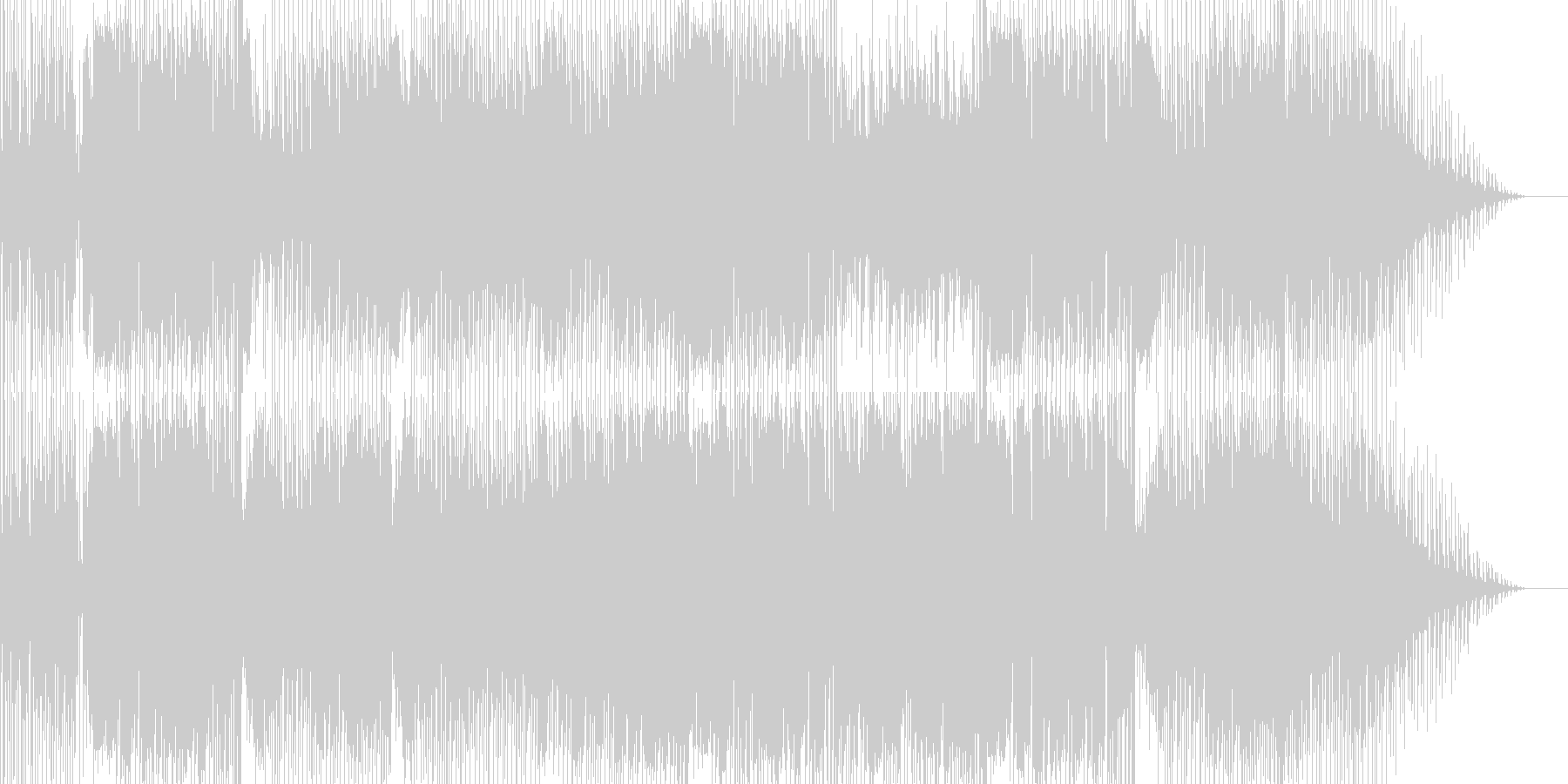 おしゃれでノリのいいEDM曲の未再生の波形