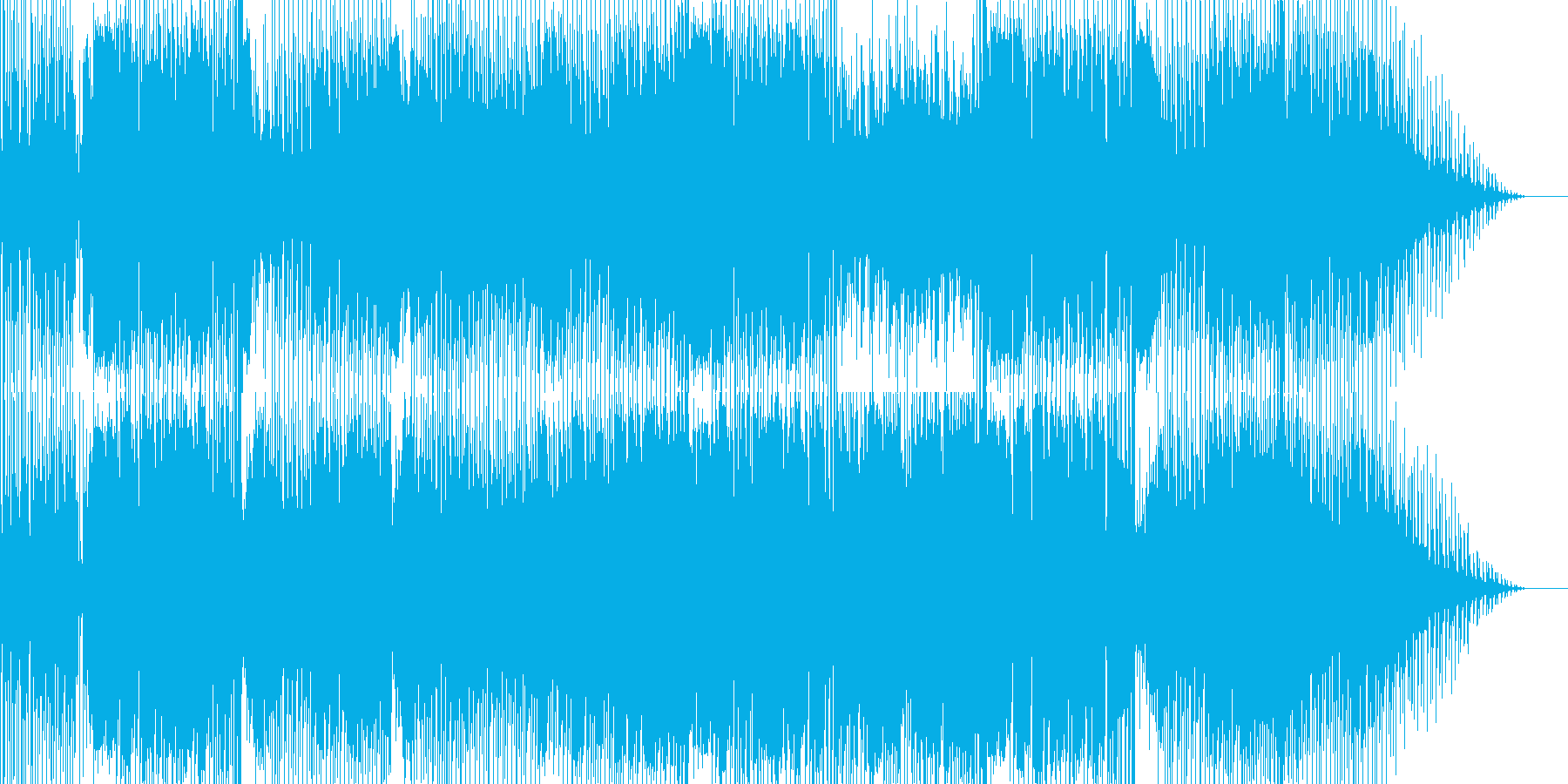 おしゃれでノリのいいEDM曲の再生済みの波形