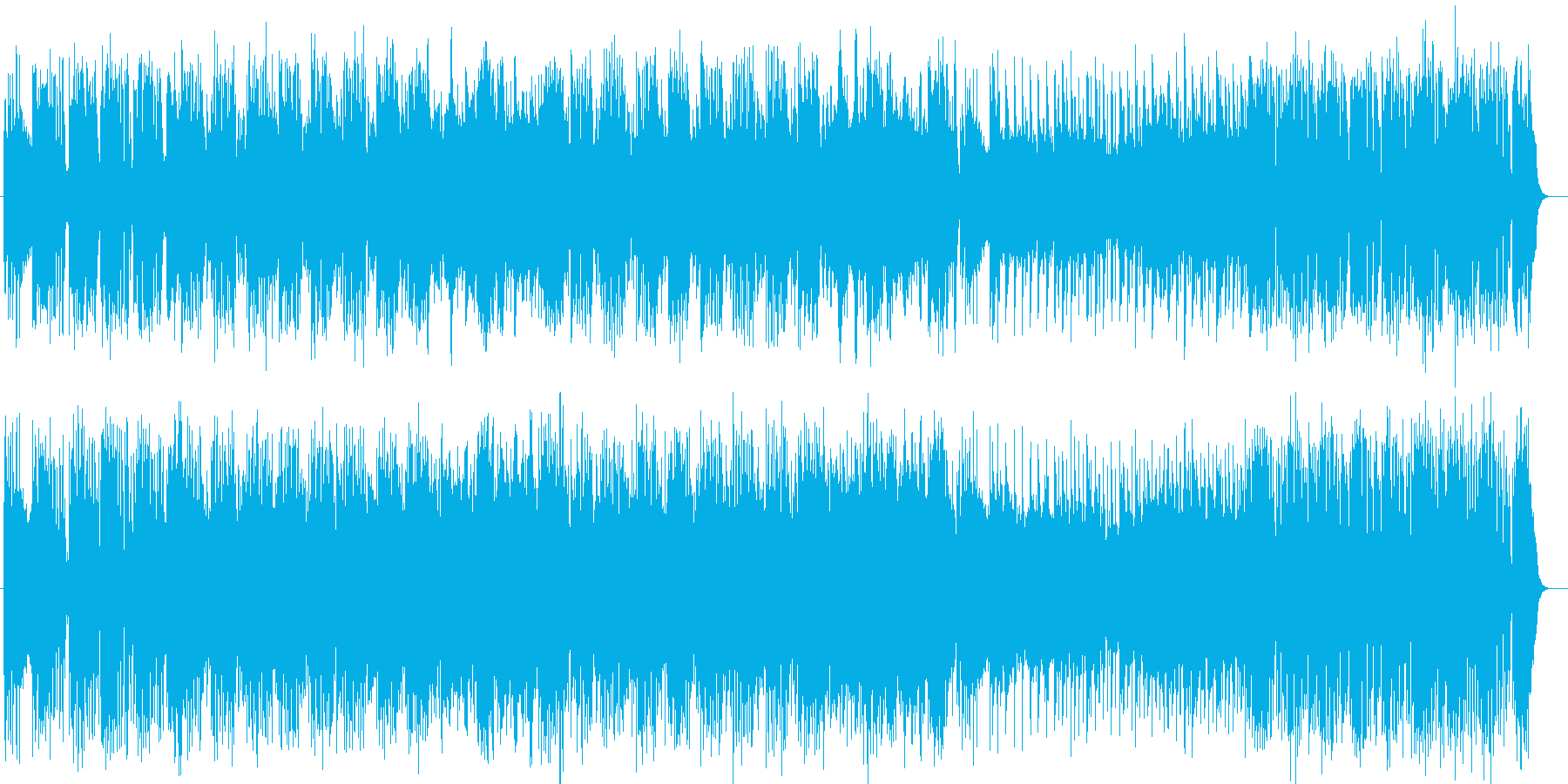 激しく勢いのあるロックの再生済みの波形