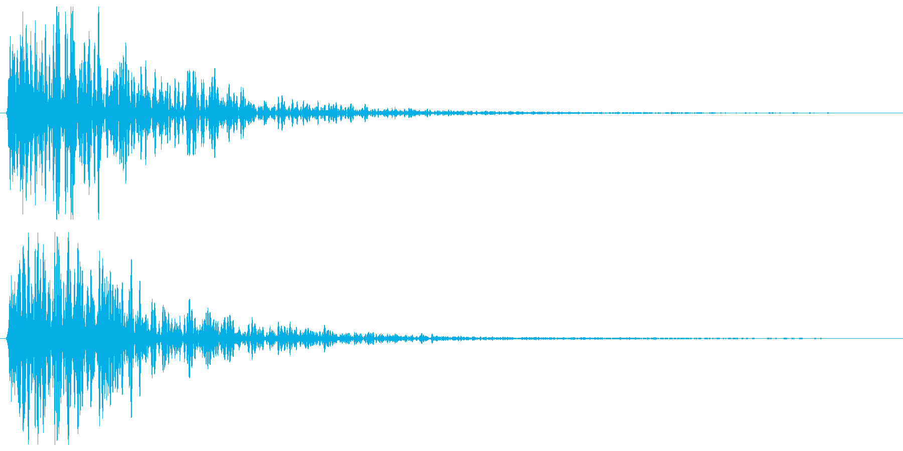 ガーンという金属の音の再生済みの波形