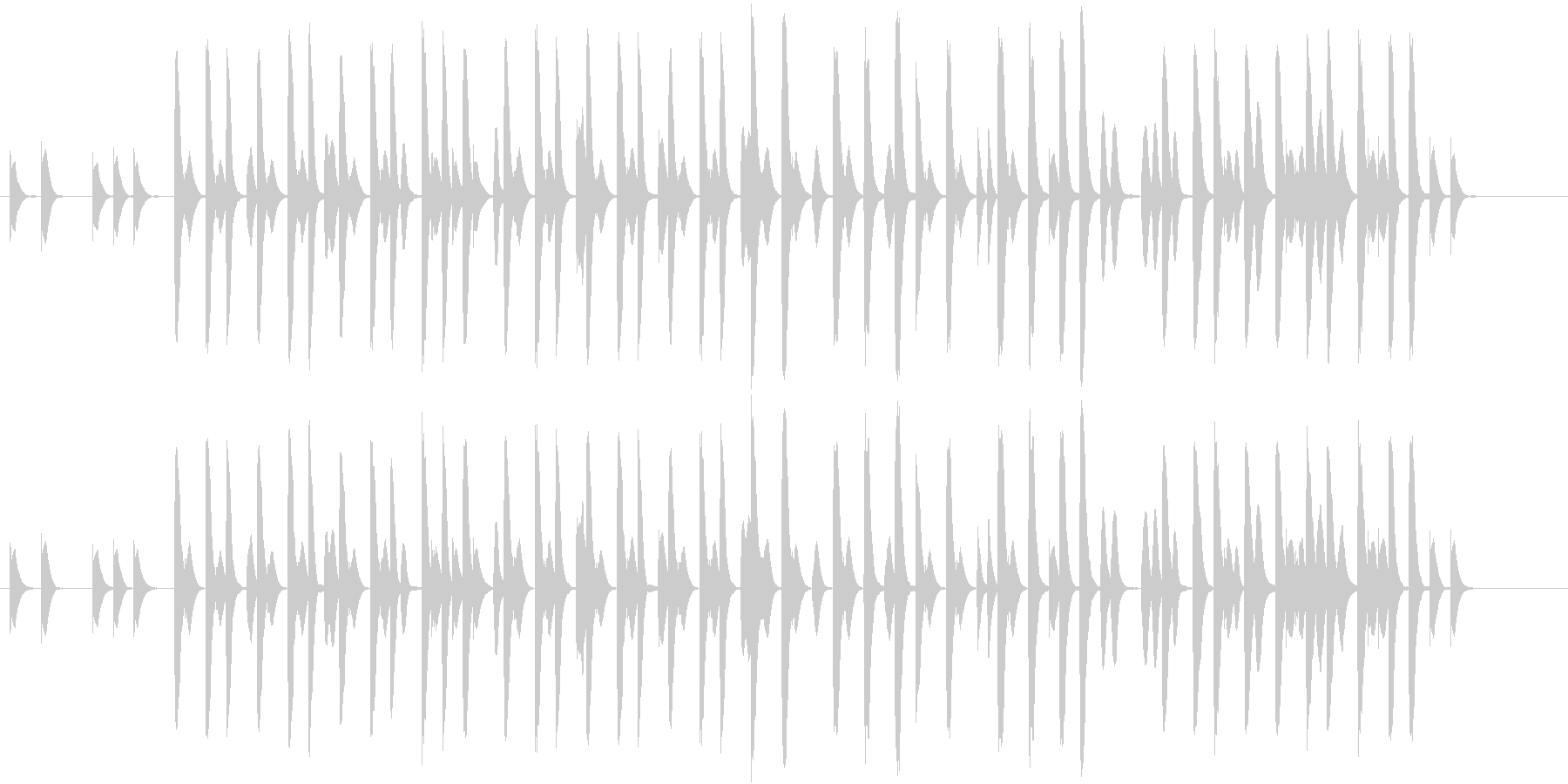 コミカルな場面で使えそうな木琴の曲の未再生の波形