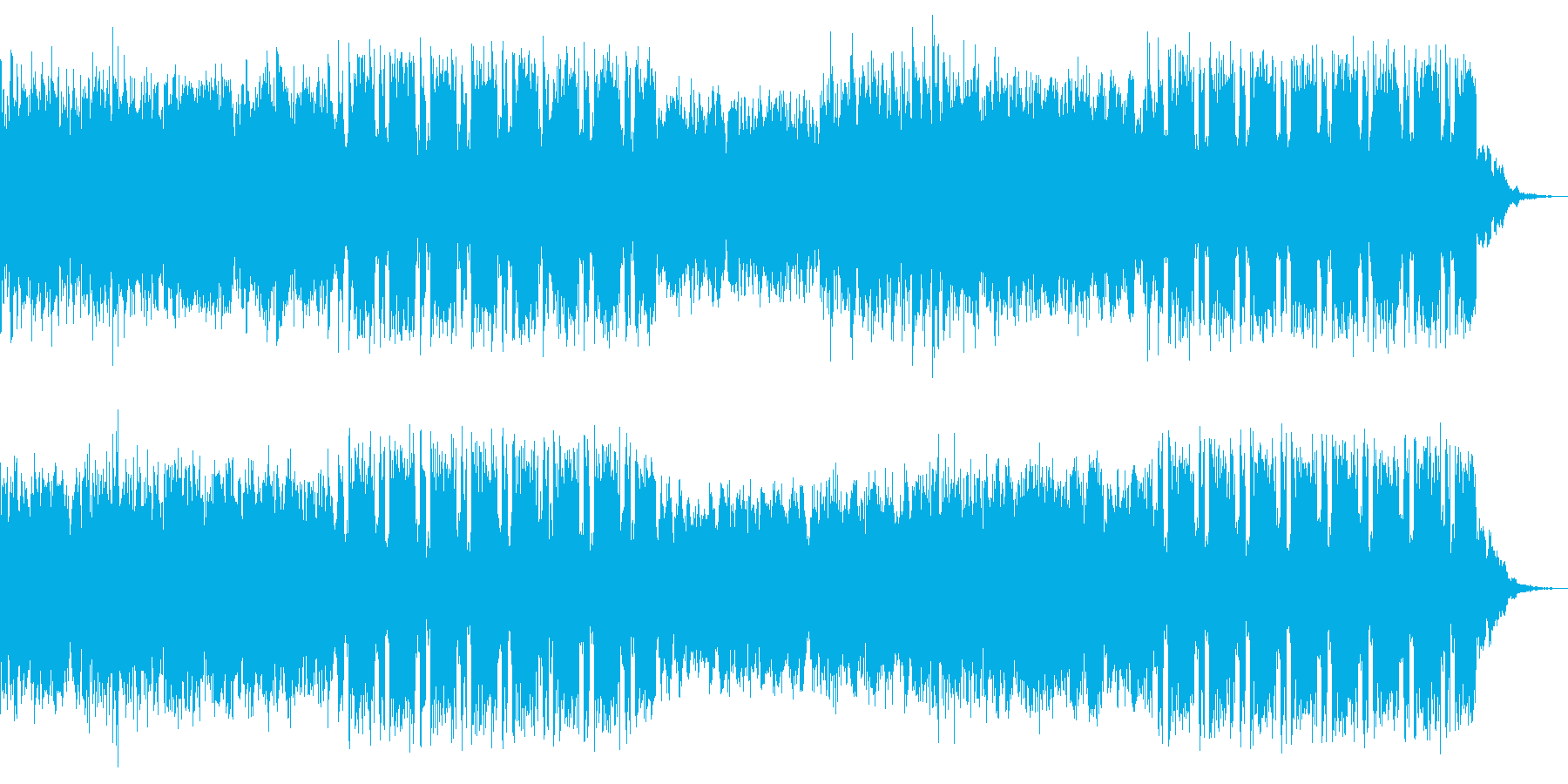 破壊都市をイメージさせるシンセ音楽の再生済みの波形