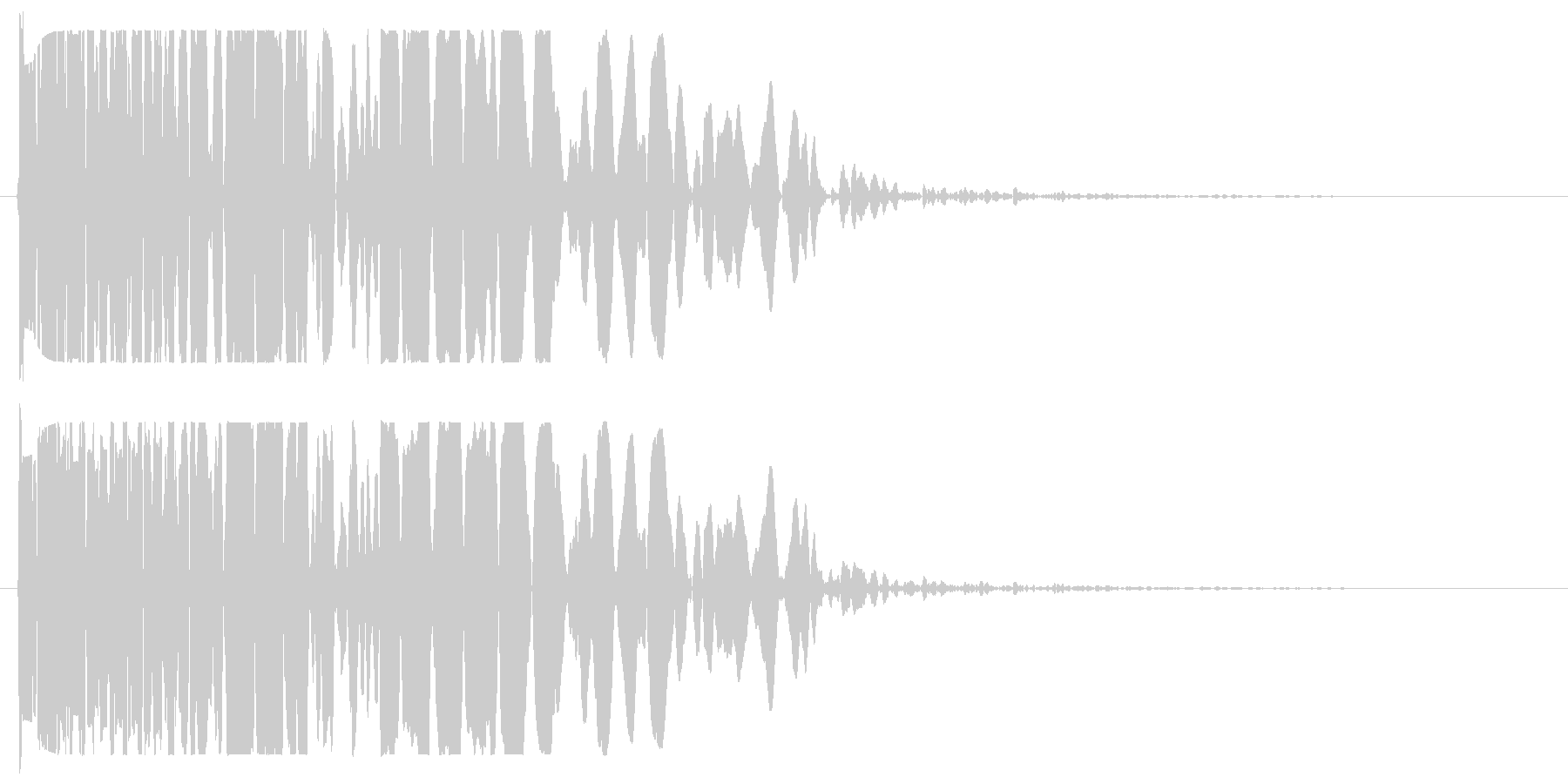 ドーン(濁りのある爆発音)の未再生の波形