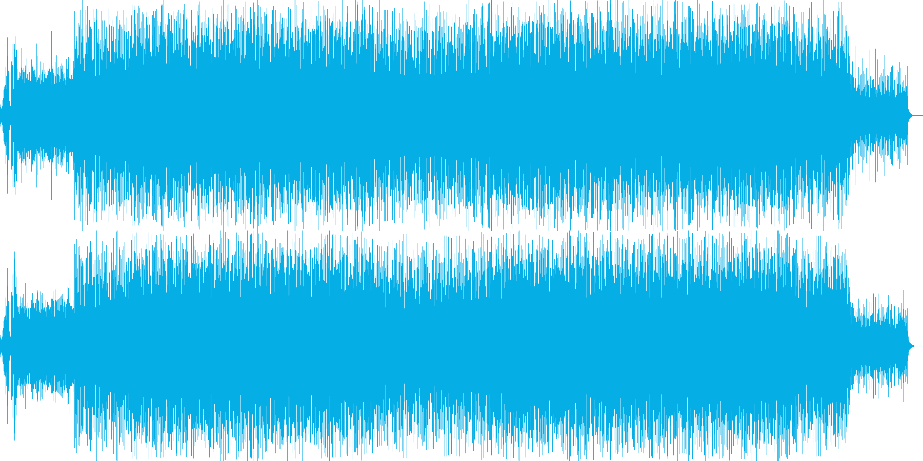 シンセアンサンブルによるポップで軽快な曲の再生済みの波形
