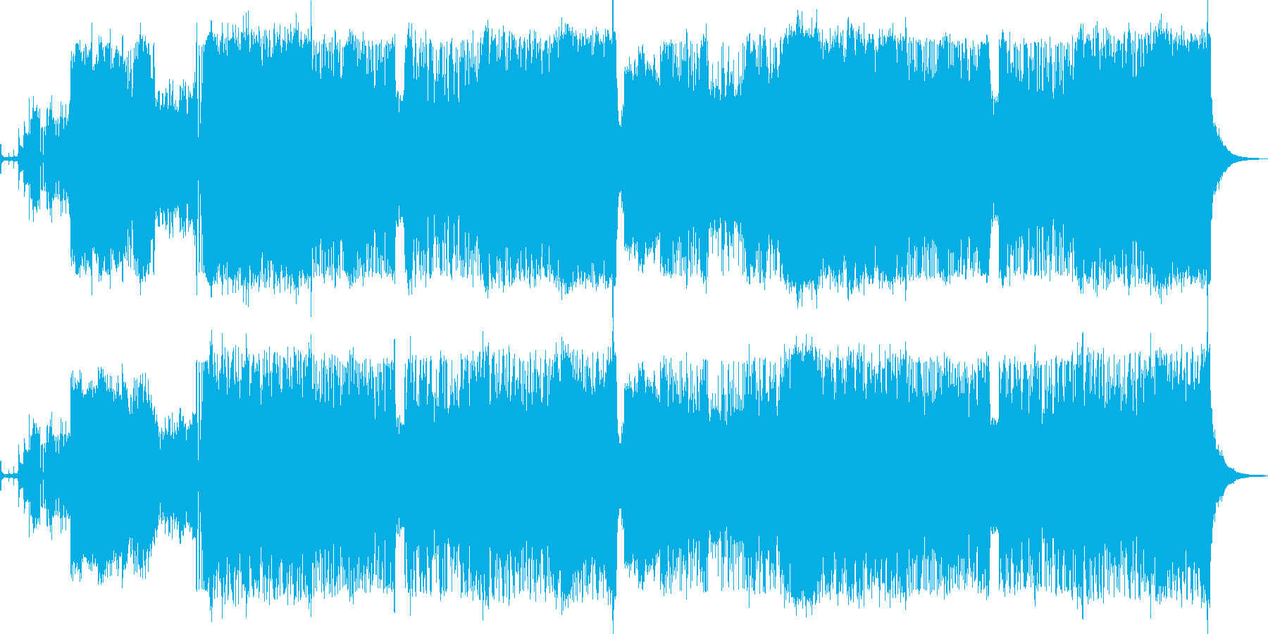 コンピュータを連想する戦闘曲の再生済みの波形