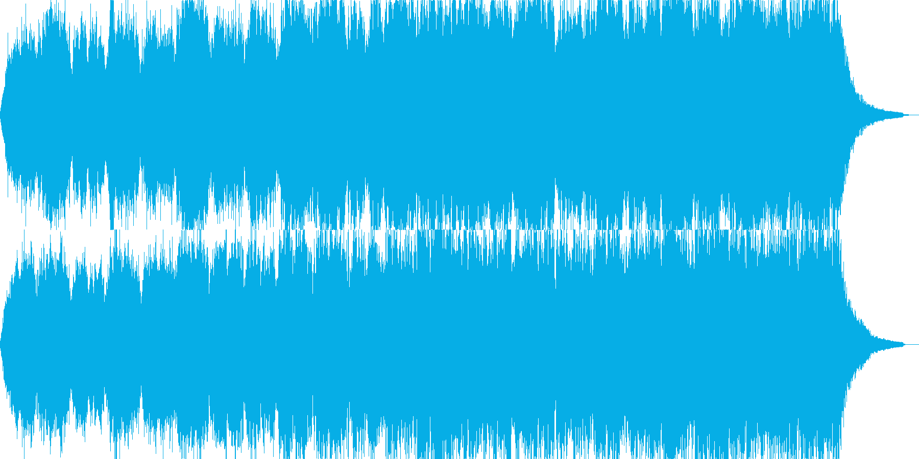 暗く絶望しているような雰囲気のBGMの再生済みの波形