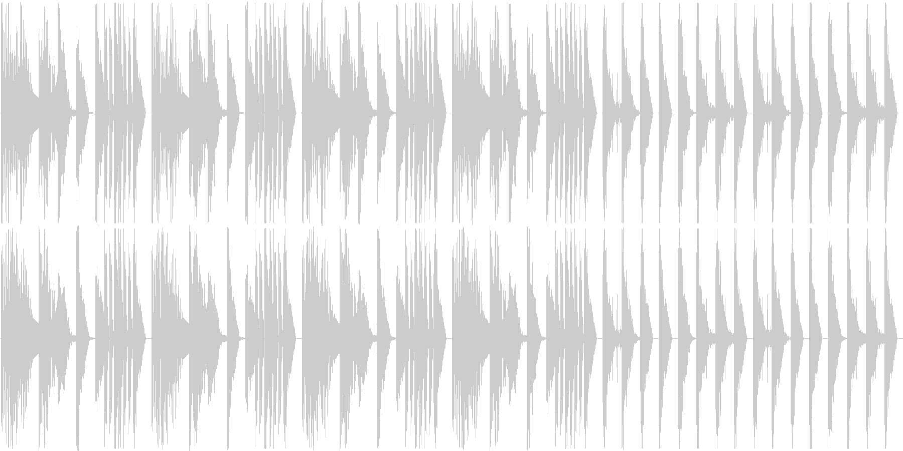 ほぼリズムだけの曲ですの未再生の波形