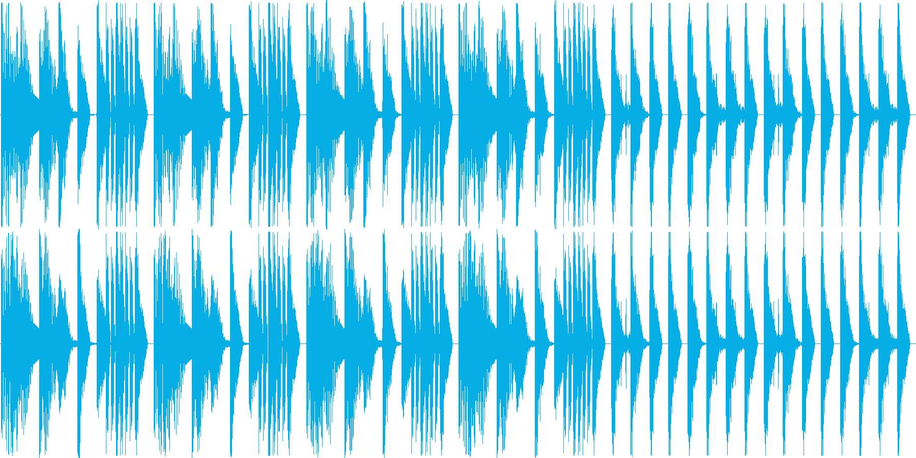 ほぼリズムだけの曲ですの再生済みの波形