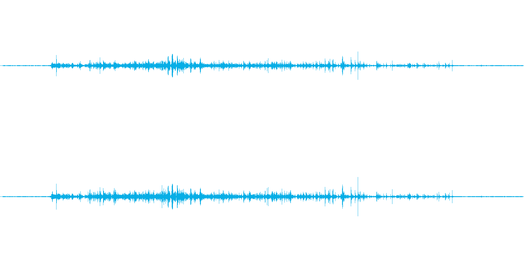 お湯を注ぐ音ですの再生済みの波形