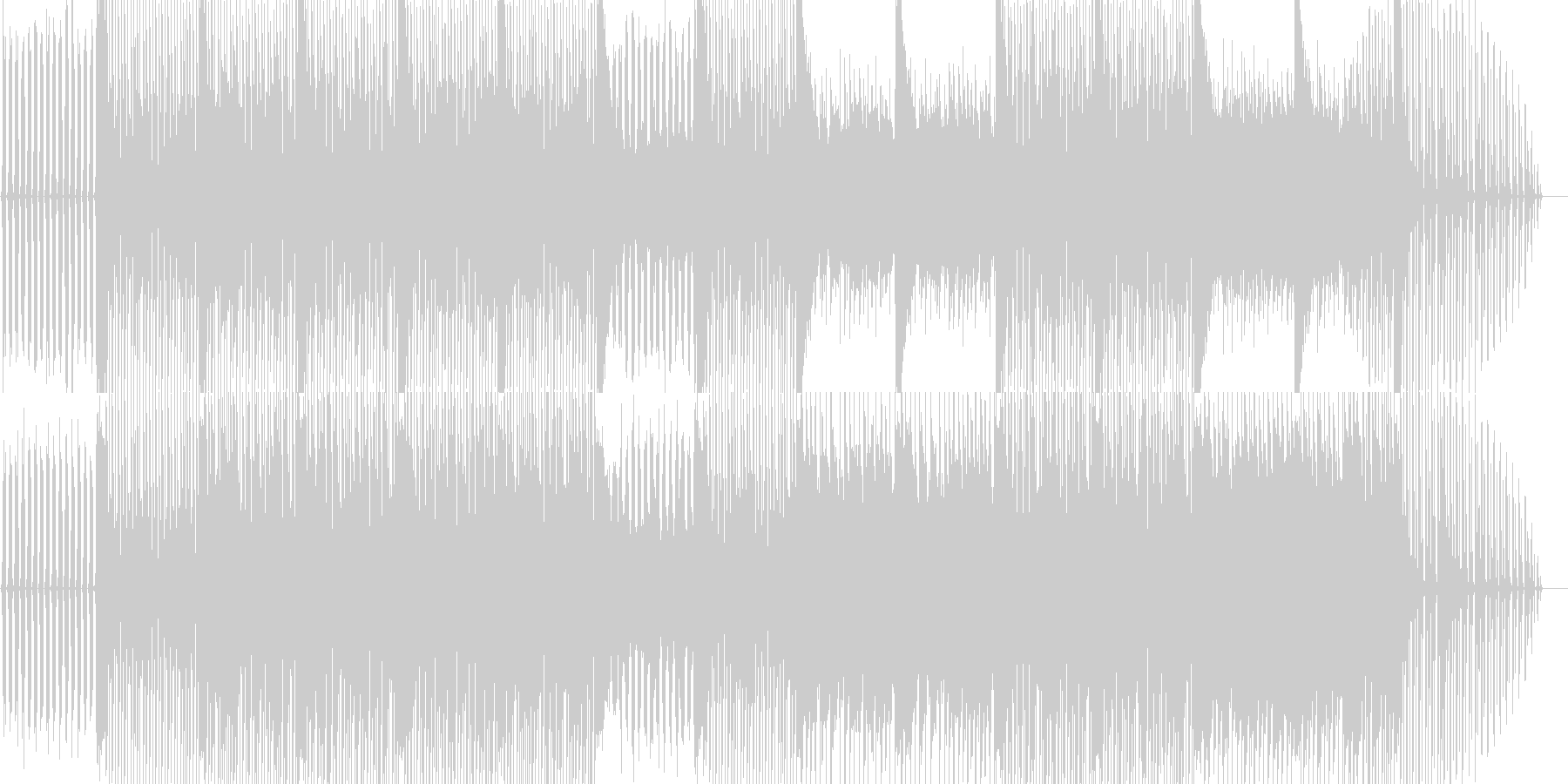 ロードムービー等にある明るく爽やかな曲の未再生の波形