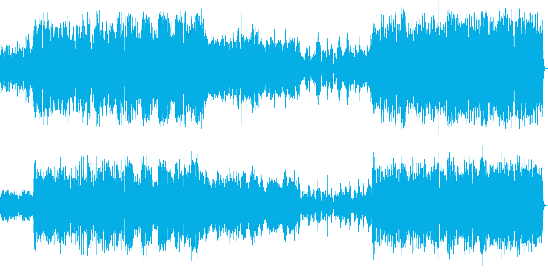 勇ましく優雅な雰囲気のオーケストラ曲の再生済みの波形