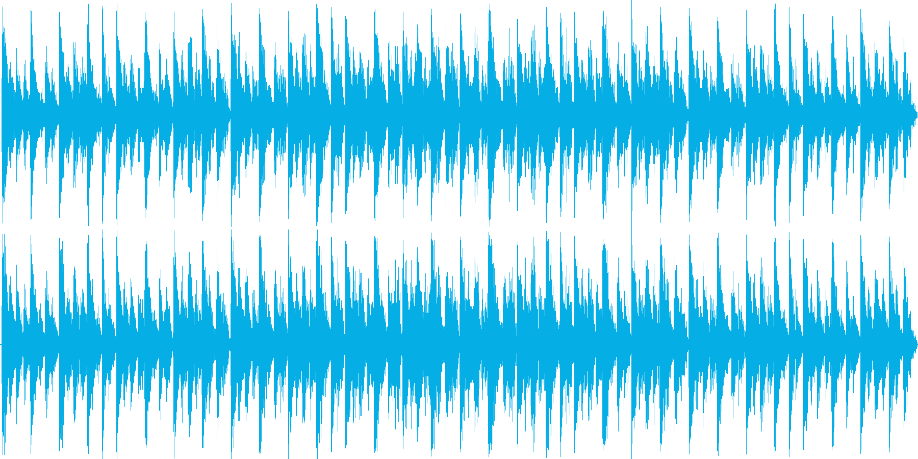 電子的な音で繰り返される楽曲です。の再生済みの波形