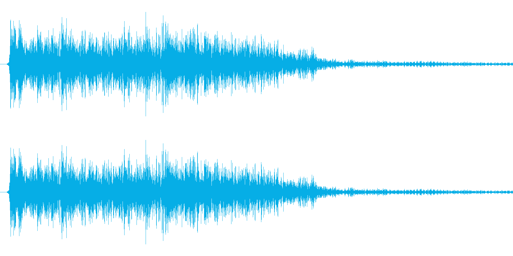 クイズの出題されるときの音の再生済みの波形