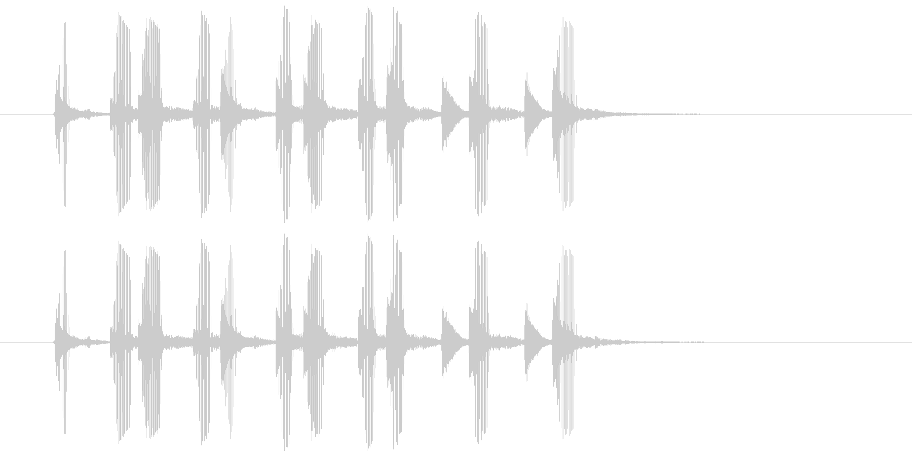 パパパッパパッパパ(電子ラッパ音)の未再生の波形