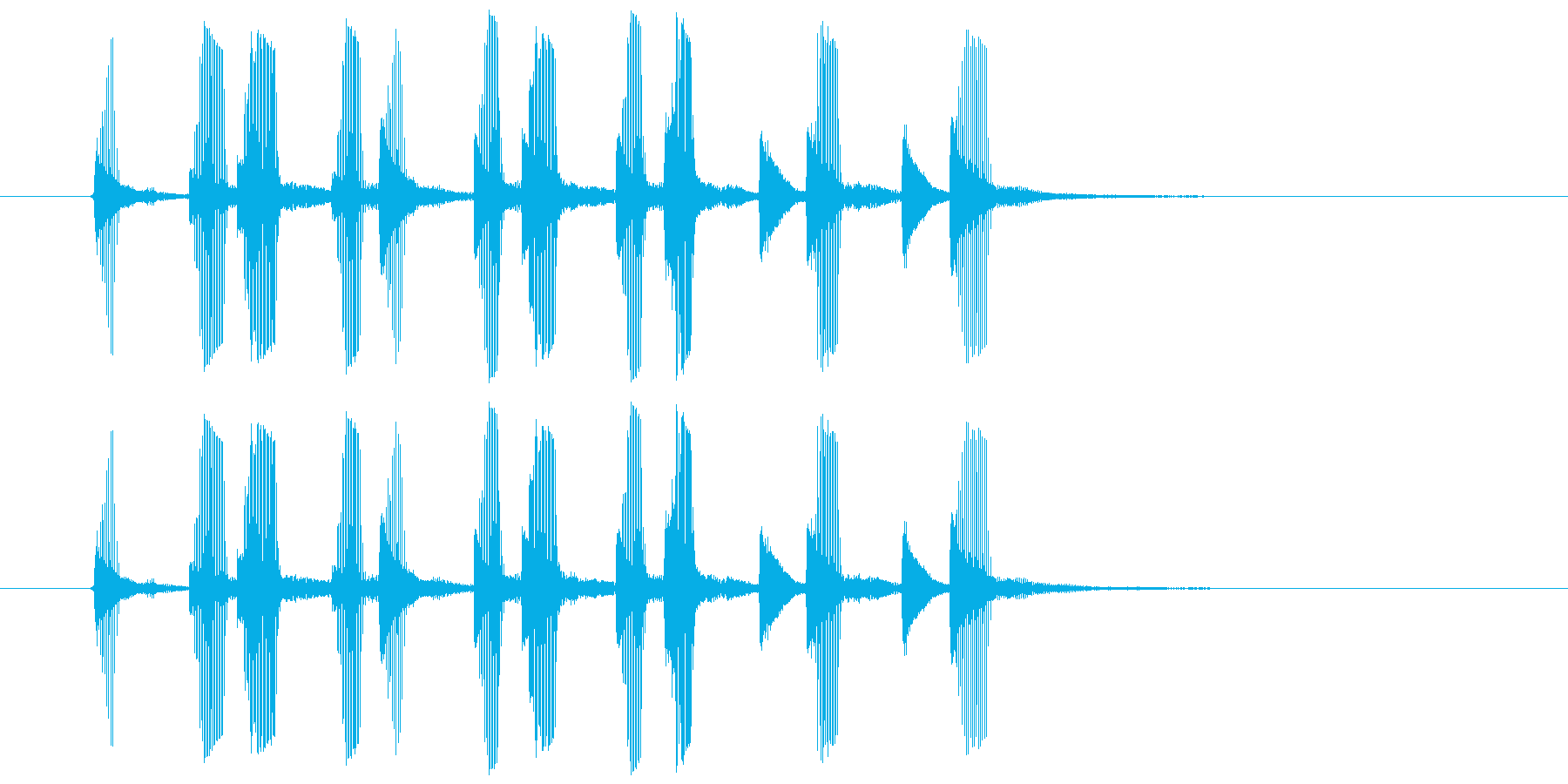 パパパッパパッパパ(電子ラッパ音)の再生済みの波形