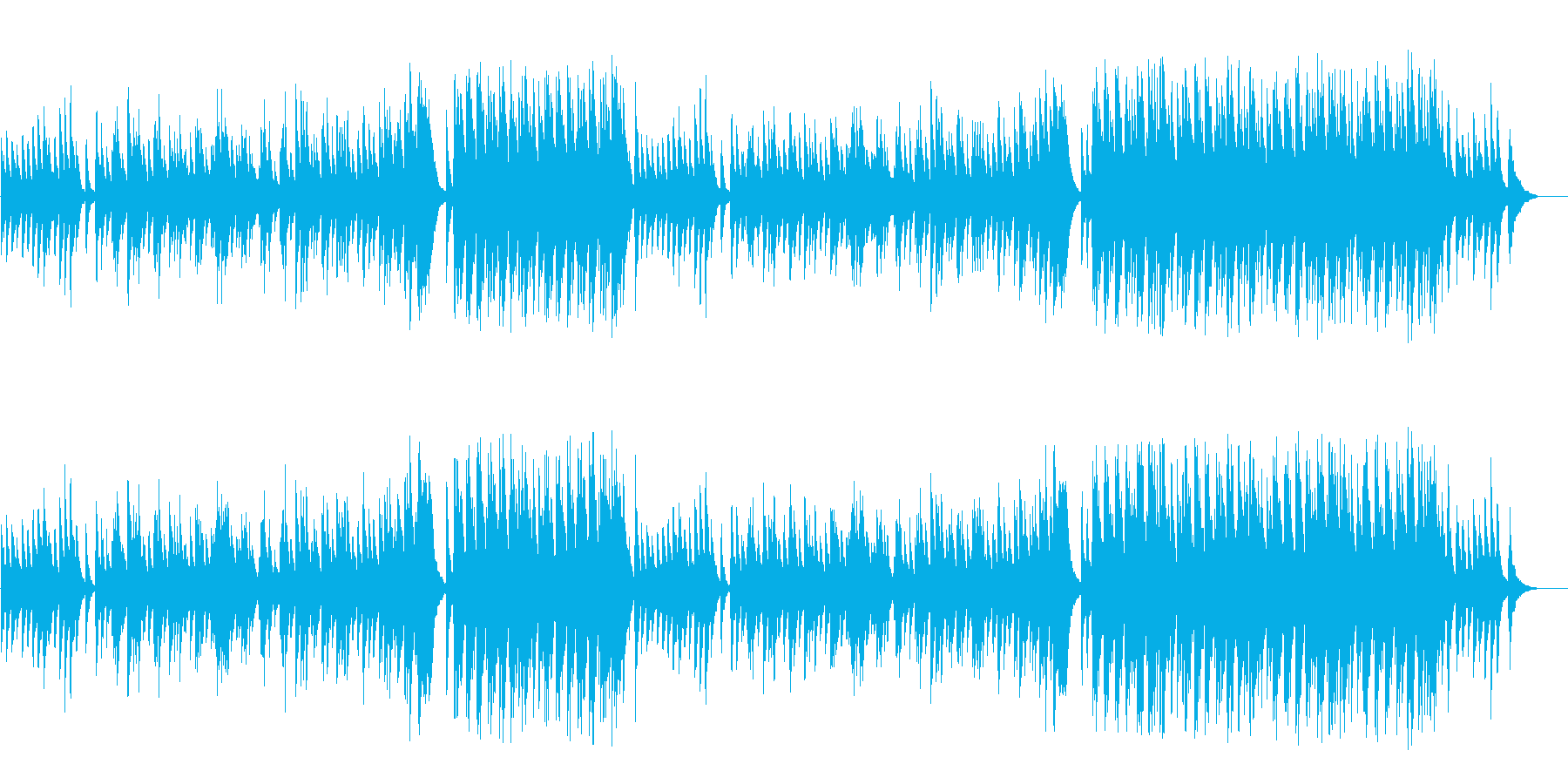 二人の時が静かに流れるアダルト風バラードの再生済みの波形