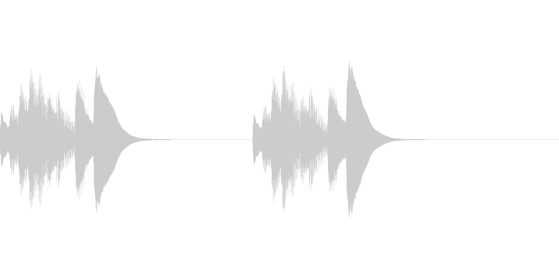 着信音、お知らせ音、アラーム音の未再生の波形