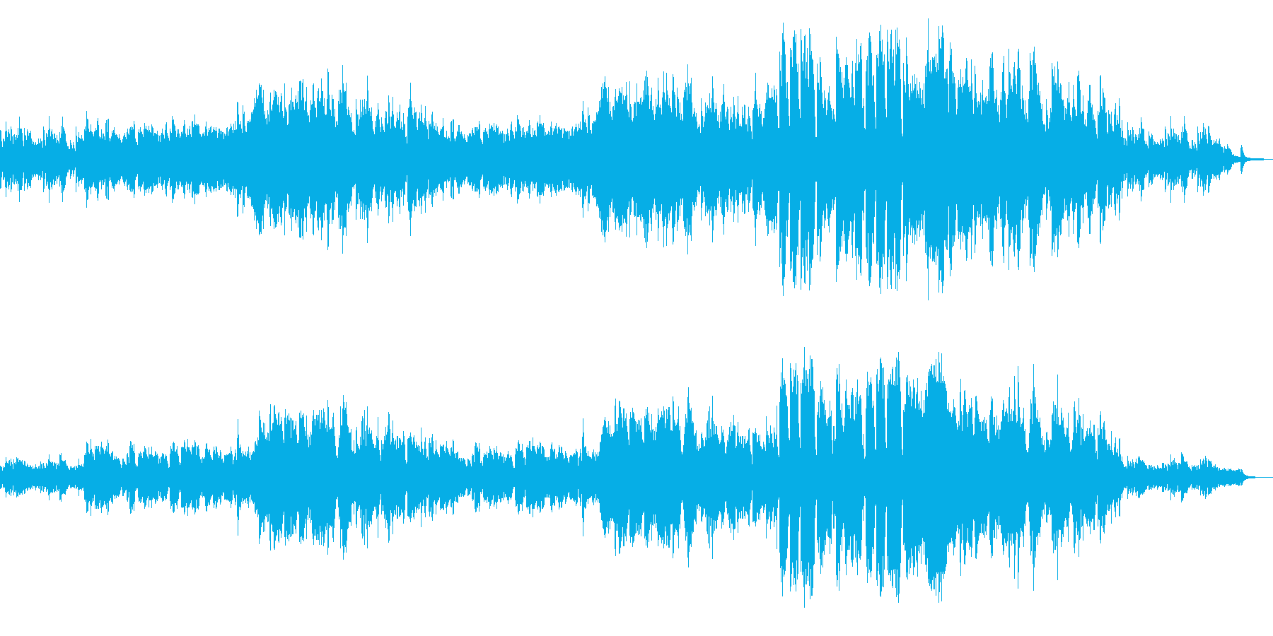 トランペットとピアノのメロディアスな楽曲の再生済みの波形