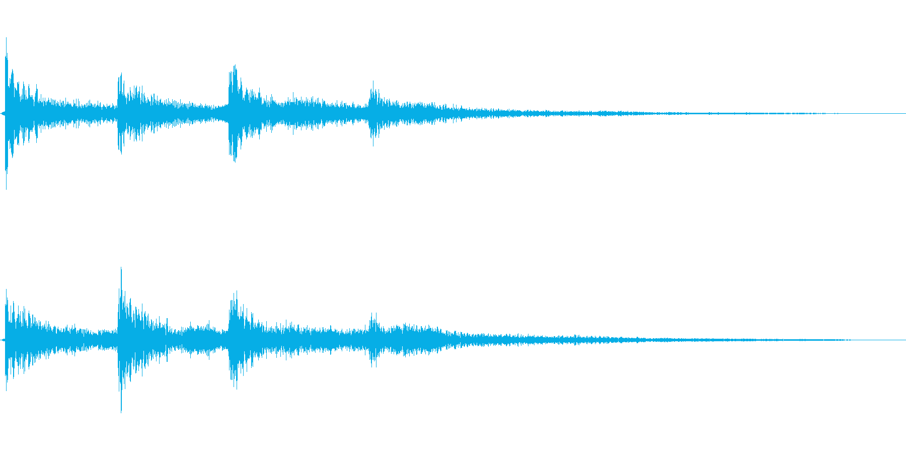 和風クリック音源ワンポイント効果音の再生済みの波形
