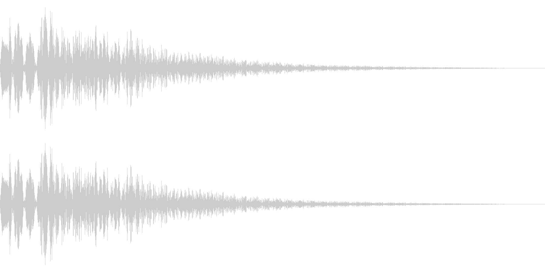 決定音の未再生の波形