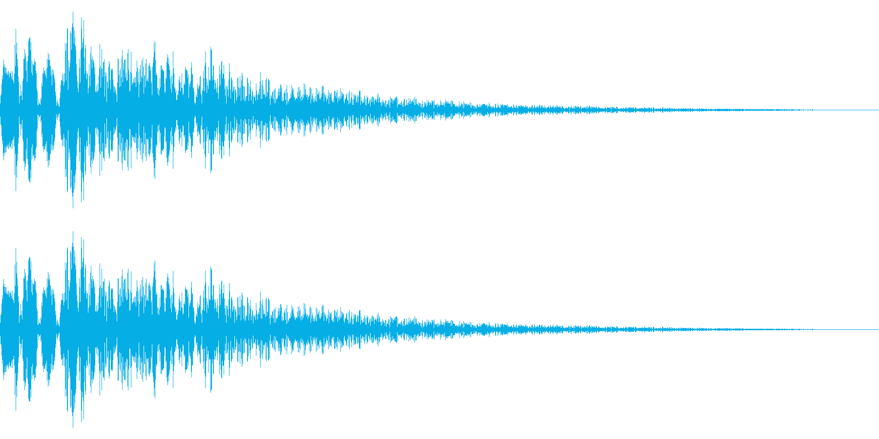 決定音の再生済みの波形