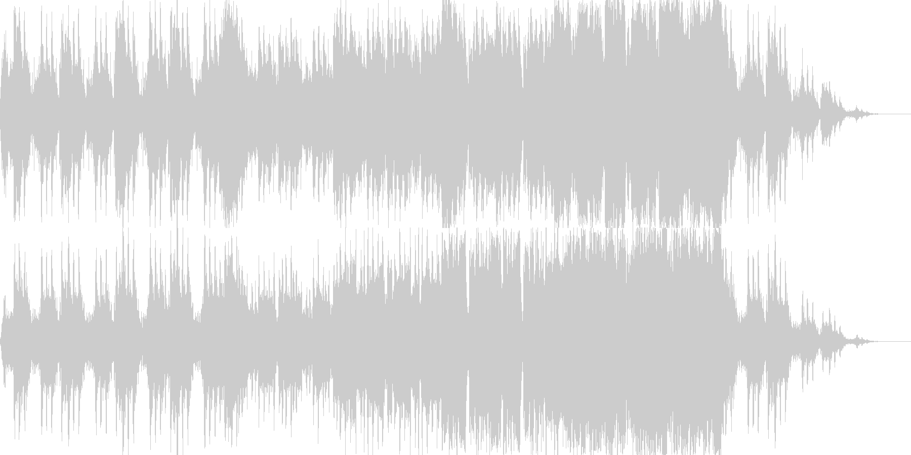 勇壮で力強い曲の未再生の波形