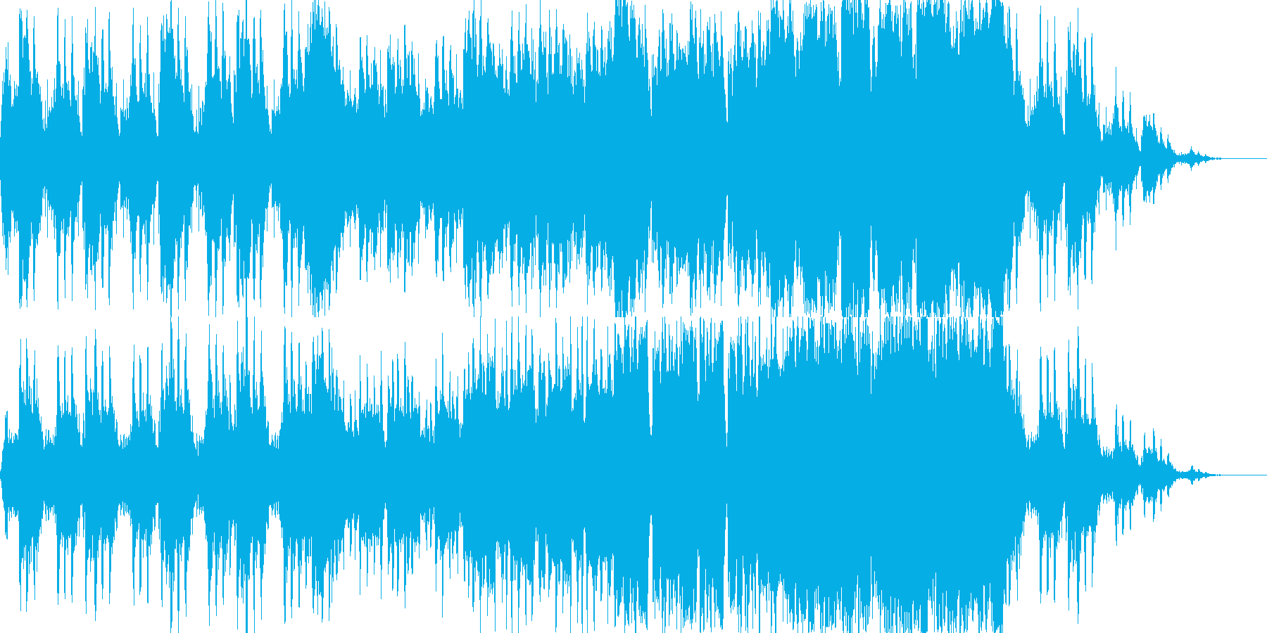 勇壮で力強い曲の再生済みの波形