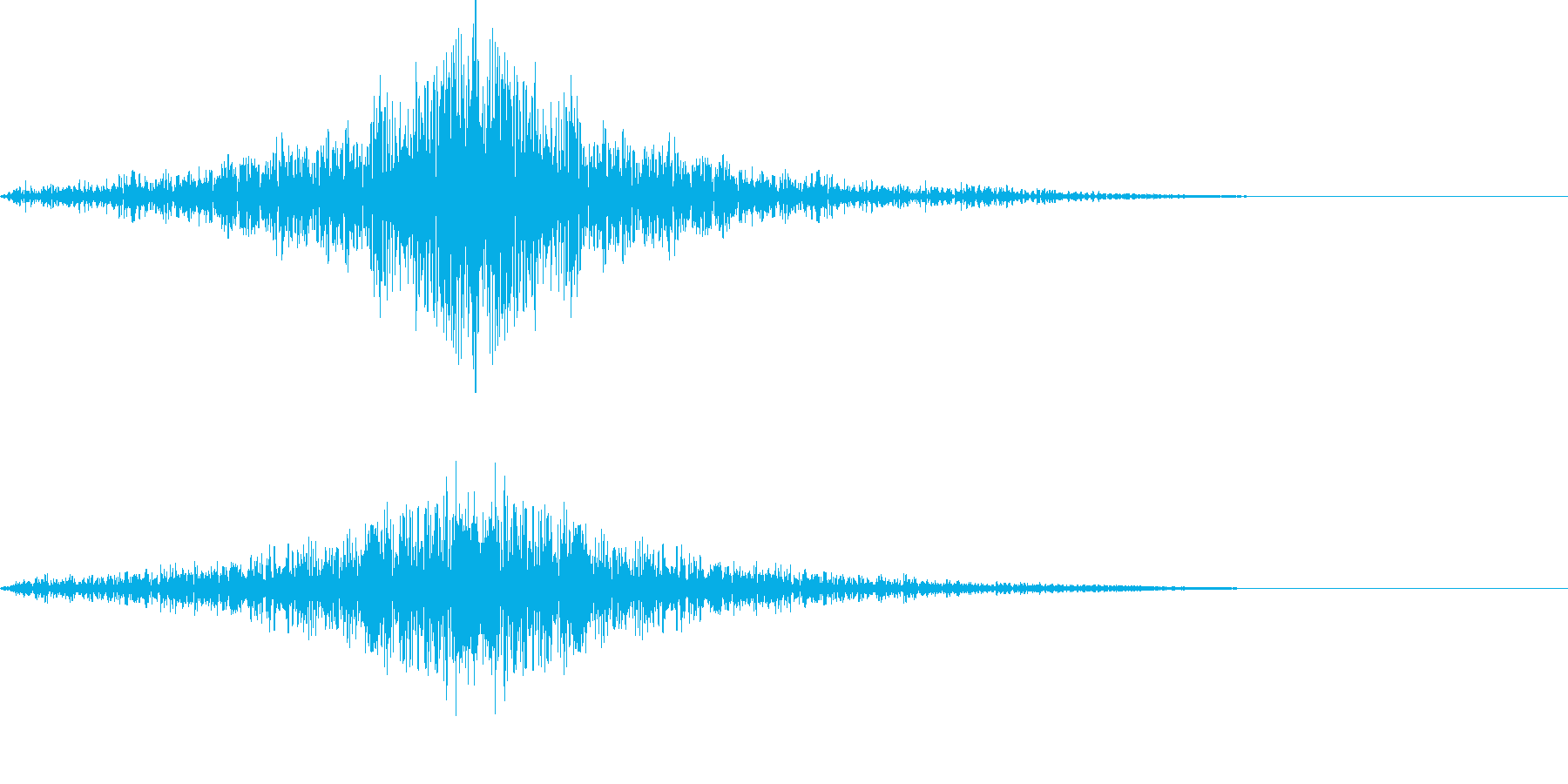 インパクト音の再生済みの波形
