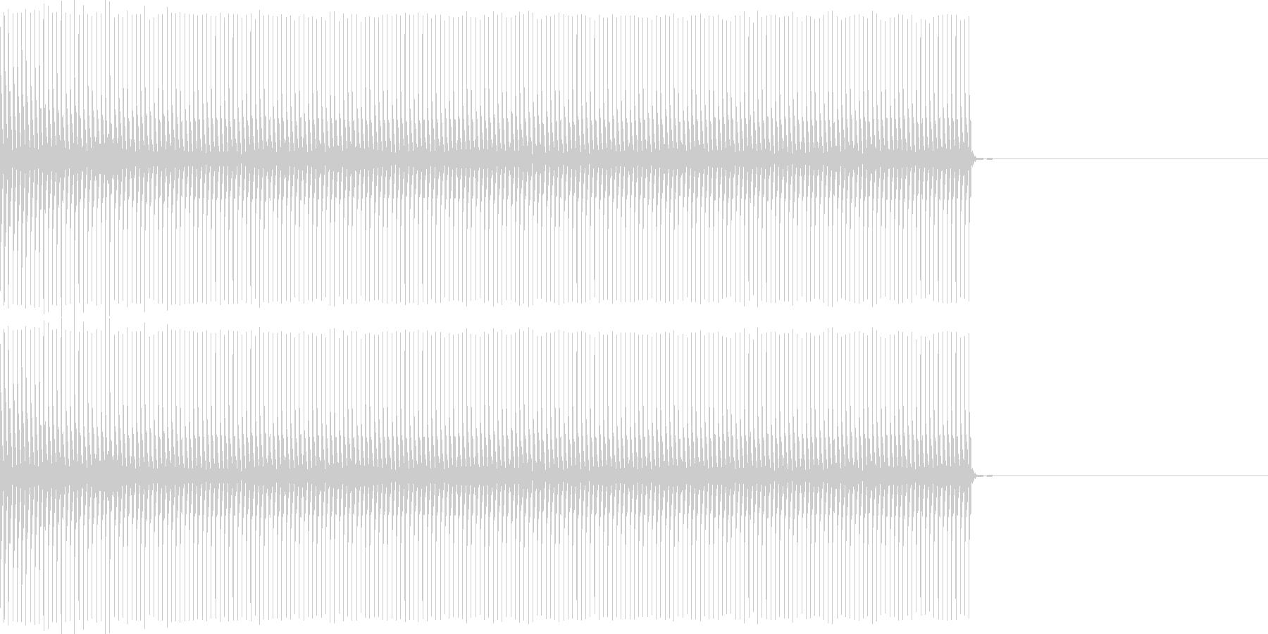 クイズなどの「ブー」という不正解の音ですの未再生の波形