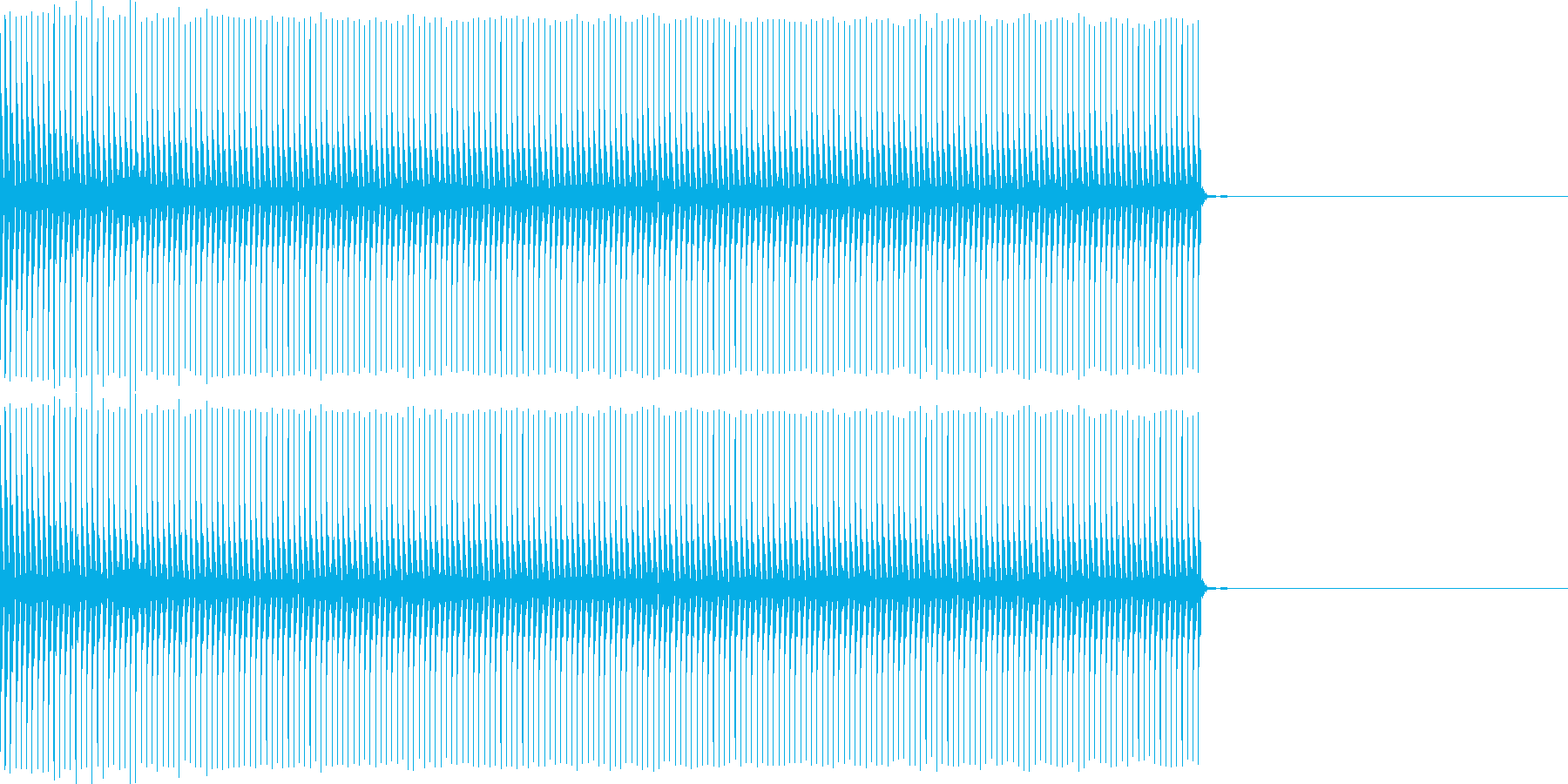 クイズなどの「ブー」という不正解の音ですの再生済みの波形