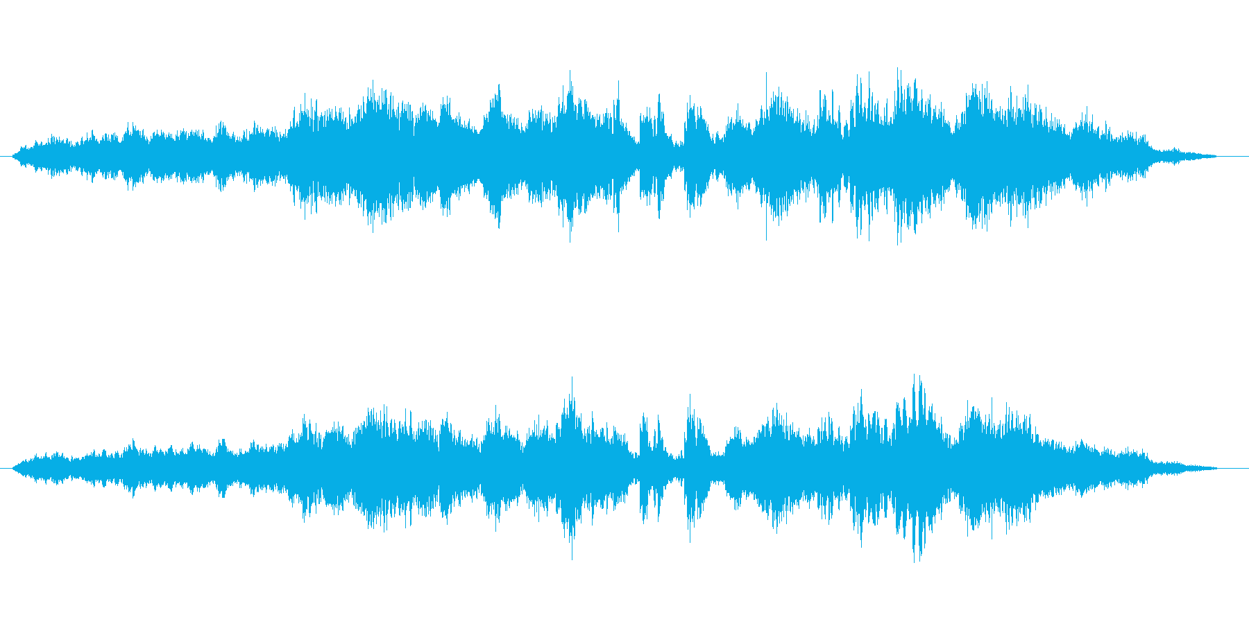 木立を吹き抜けるさわやかな風の音楽の再生済みの波形