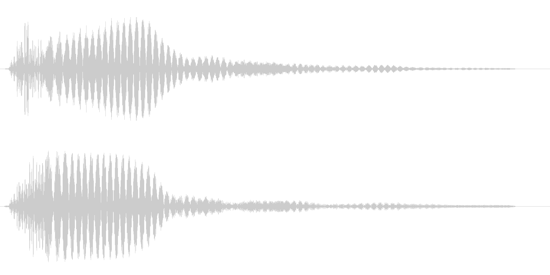 ポーン(シンプルな単音の決定音)の未再生の波形