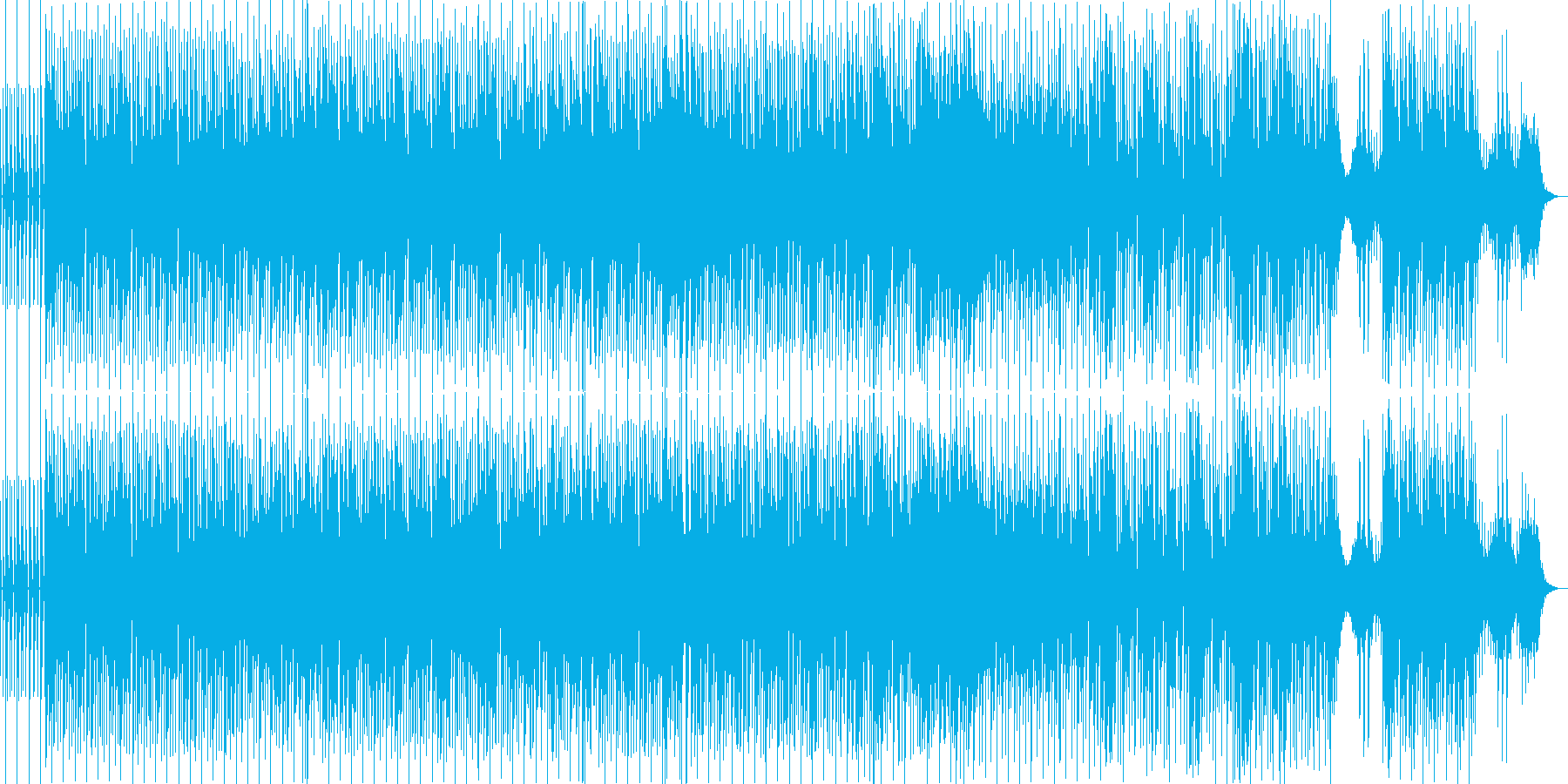 電子音を使ったキャッチーな曲調の再生済みの波形