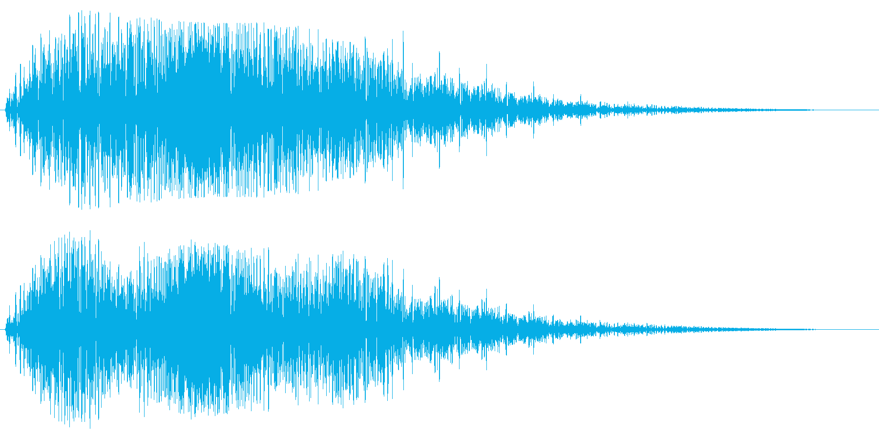 キラリン(透明感のある明るい効果音)の再生済みの波形