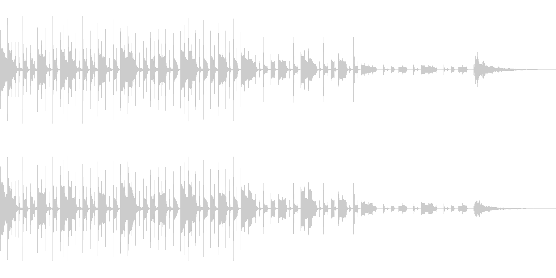 クイズの考え中の音(元気な感じ)の未再生の波形