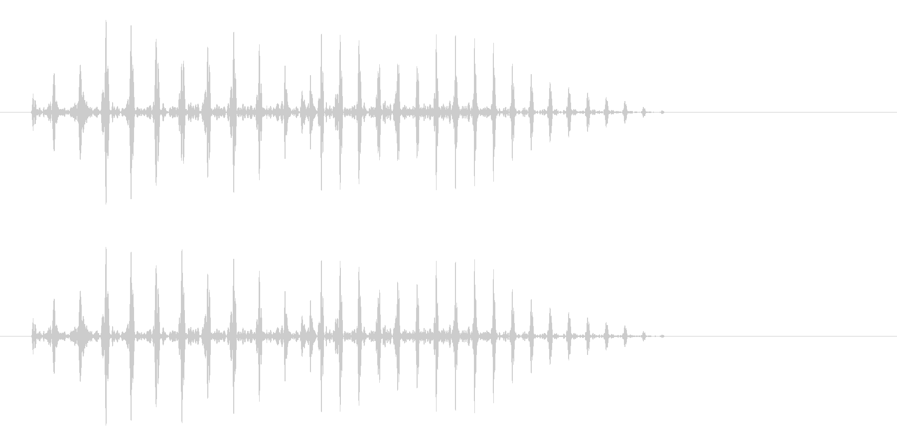 プハ、というラッパのような効果音です。の未再生の波形