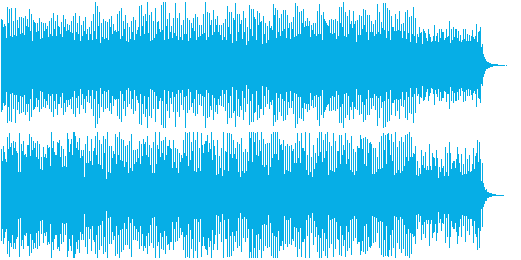 映像向けテクノ系BGMの再生済みの波形