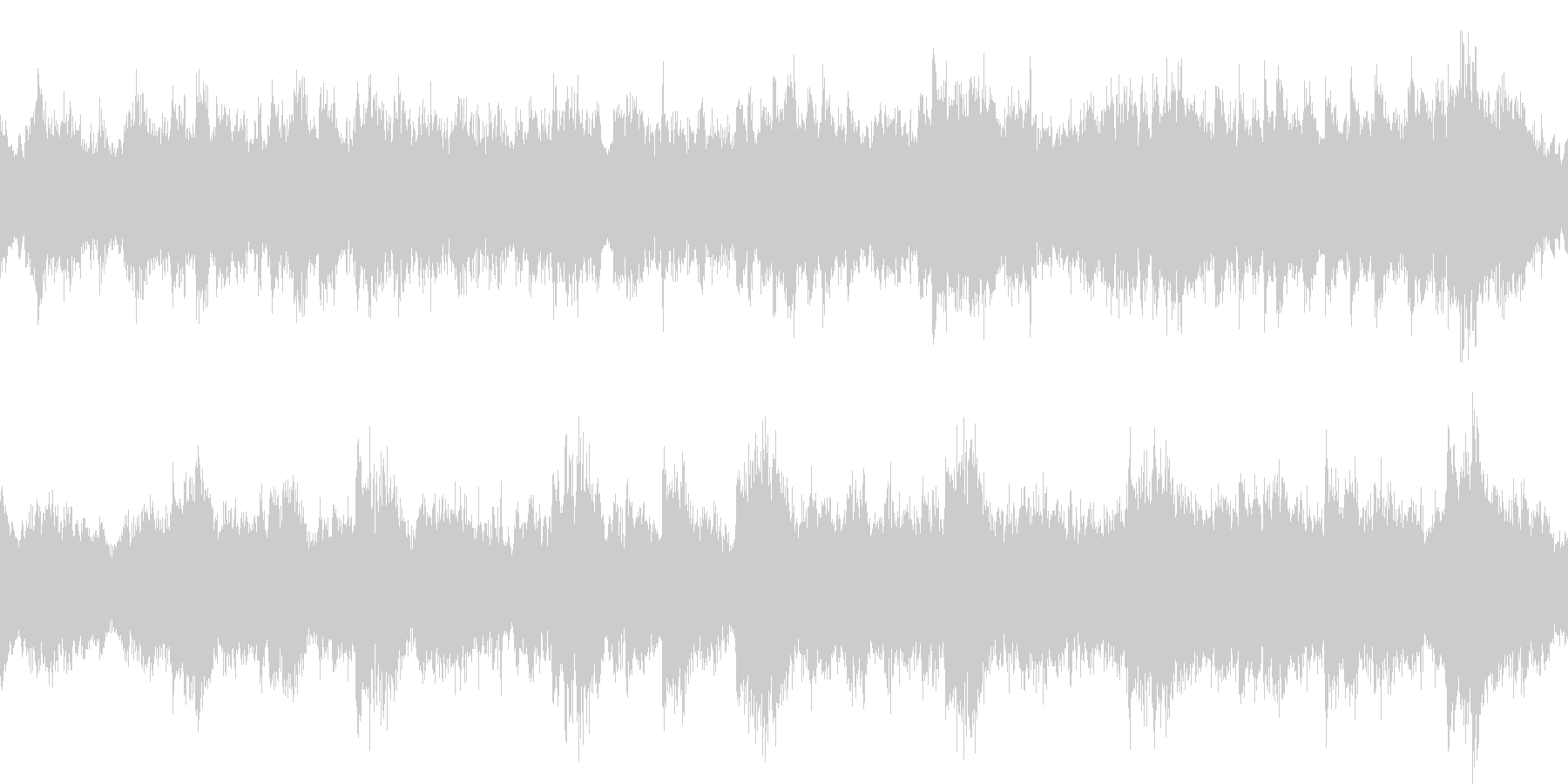 ピアノとシンセの癒し系BGM_ループの未再生の波形