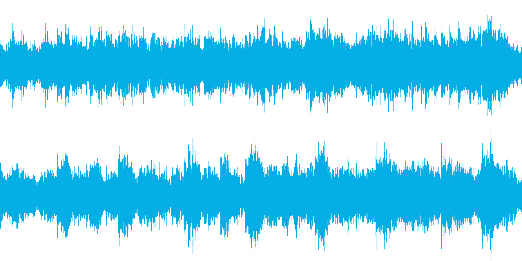 ピアノとシンセの癒し系BGM_ループの再生済みの波形
