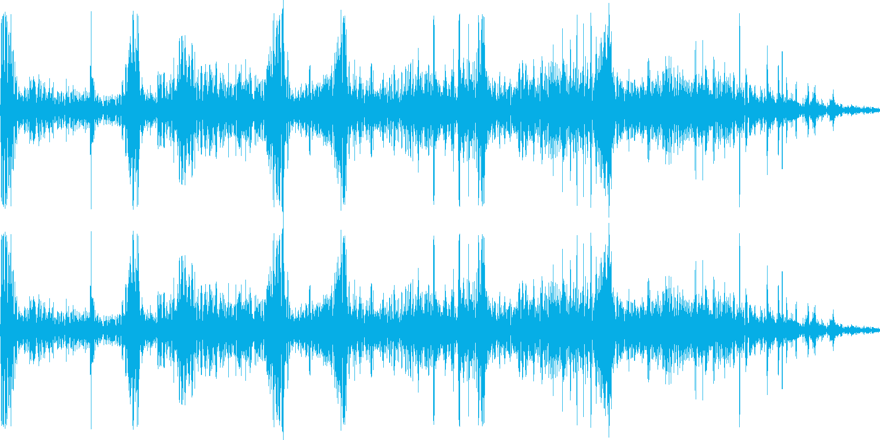 打撃・骨折の音01の再生済みの波形