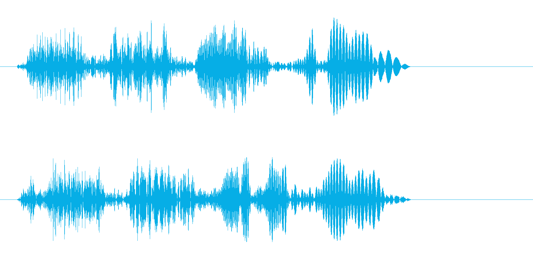 プワァッ(切り替えシーン向きの音)の再生済みの波形