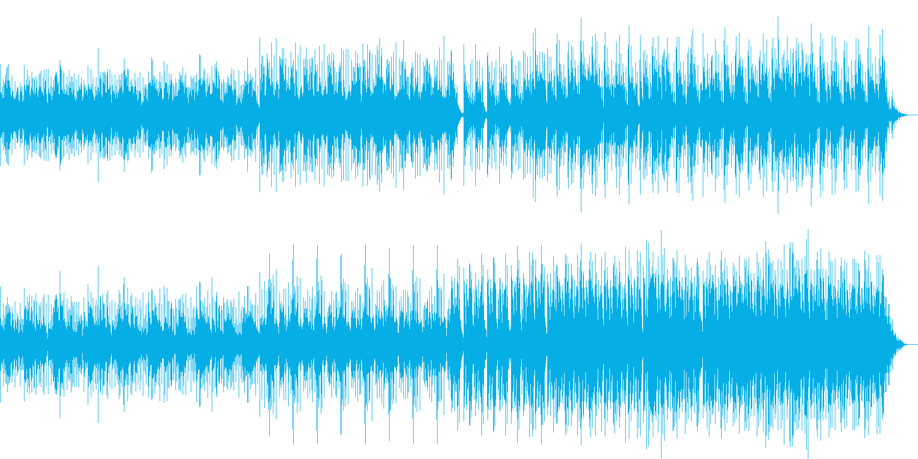 空間的な音になっています。の再生済みの波形