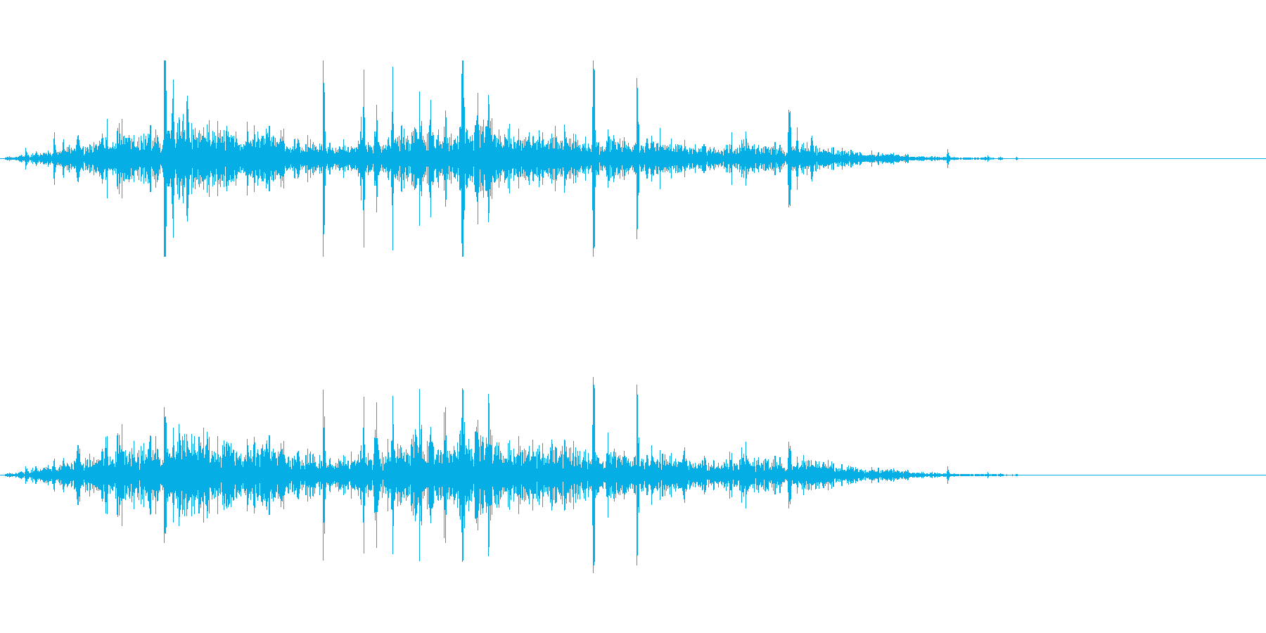 遠方の戦闘音の再生済みの波形