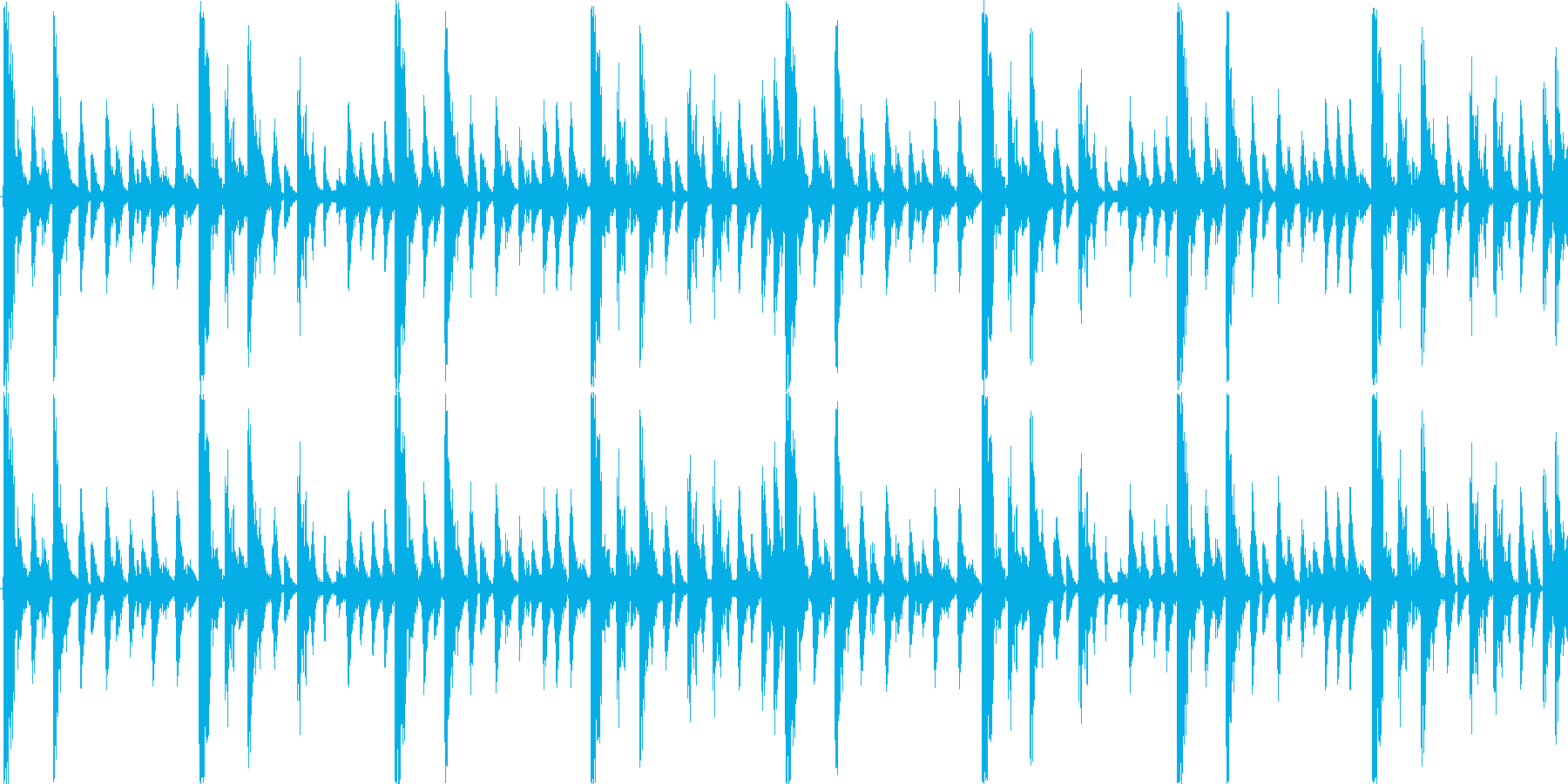 ドラムンベースを基本にした楽曲です。の再生済みの波形