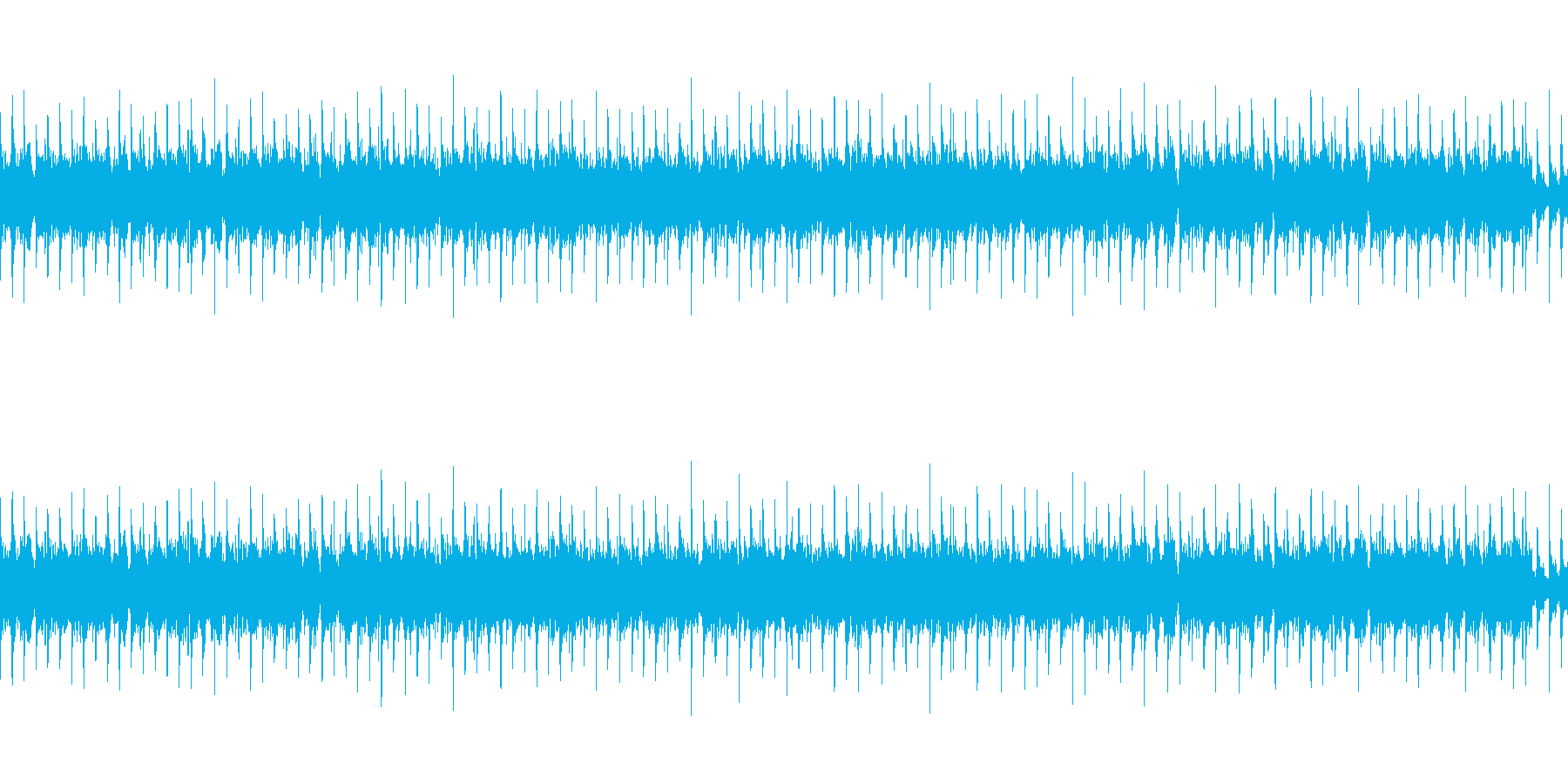 ドライブ感のあるヘヴィロックサウンドの再生済みの波形